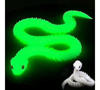 vecora 3D Printed Snake, 3d Printed Fidget Toy, Flexible Articulated Snake Animal Fidget Toys,3D Printed Animals,Home and Office Decoration for Autism/ADHD (luminous rainbow)