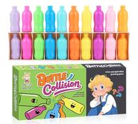 vecora Bottle Color Matching Flip Game, Multiplayer Interactive Bottle Flip Games with 20 Colorful Bottles, Challenge Game, Ideal Educational Toy & Gift for Kids, Memory Games for Travel & Party