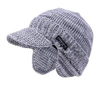VECRY Kids Slouch Beanie Winter Hats Boys Girls Children Knitted Skull Cap (Visor-Pale)