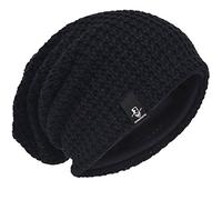 VECRY Men's Slouchy Beanie Knit Rasta Skull Cap for Summer Winter (Black)