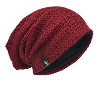 VECRY Men's Slouchy Beanie Knit Rasta Skull Cap for Summer Winter (Claret)