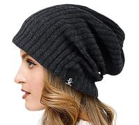 VECRY Womens Slouchy Beanie Knit Beret Ribbed Baggy Skull Cap Winter Summer Hat (Solid Grey)