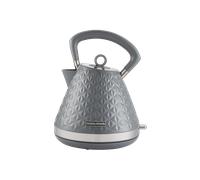 Morphy Richards Vector Pyramid Kettle, 1.5L 3kW Rapid Boil, Anti Limescale Filter, Boil Dry Protection, Water Window, Pull Ring Removeable Lid, 360 Cordless Base, Grey, 108135