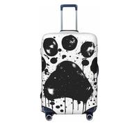 Vector Design of Inked Black Cat Elastic Travel Luggage Cover Suitcase Protector, Print Suitcase Baggage Cover Anti-Scratch