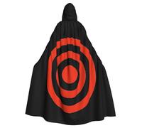 Vector Design Target Print Adult Halloween Hooded Cape, Full Length Unisex Cloak For Men Women, For Halloween Cosplay