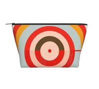 Vector Design Target Print Makeup Bag Trapezoid Travel Cosmetic Organiser Stylish Storage for Beauty & Gifts for Women Girls