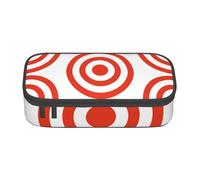 Vector Design Target Print Pencil Bag Pen Case, Large Capacity Stationery Pouch Pencil Holder Desk Organizer for School Office Supplies