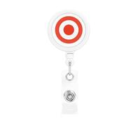 Vector Design Target Print Retractable Badge Holder with Clip Name Card Holders for Office Worker Doctor Nurse
