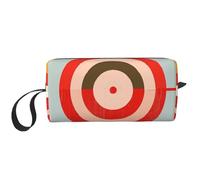 Vector Design Target Printed Makeup Bag with Handle, Lightweight Portable Cosmetic Organiser for Travel, Gym & Daily Use â€“ Gift for Women Girls