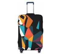 Vector Drawing of Beagle On Black Elastic Travel Luggage Cover Suitcase Protector, Print Suitcase Baggage Cover Anti-Scratch