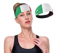 Vector Flag Italy Accurate Dimensions Official Moisture Wicking Thick Headbands Elastic Hairband for Gym Tennis Basketball Gym