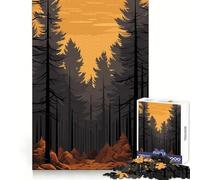 Vector Forest Jigsaw Puzzle 1000 Piece for Adults Cognitive Workout Casual Enjoyment No Rough Edges Memorable Gift (50x75cm)