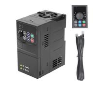Vector Frequency Converter 3 Phase 3.7KW Variable Drive 320V 460V Input 0V 380V Output with External Controller 1.5m Cable for Industrial Automation Motor Control