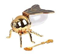 Vector Honey Pot Container - Coloured Crystal Honey Holder | Home Staging Honey Jar | Decorative Honey Pot for Syrup, Condiment