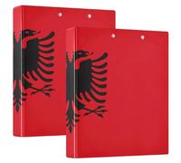Vector Image Albania Flag Clipboard Binders with Pocket Cover 1 Pack 1.5 in Aesthetic Binder Stationery Supplies Holds 200 Sheets