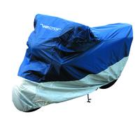 VECTOR Indoor/Outdoor Protective Cover for Motorcycle/Scooter - Blue/Silver - 2XL, silver