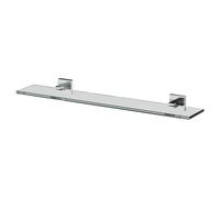 Vector Polished and Glass Wall Mounted Vanity Shelf | Chrome | 600mm