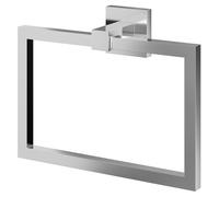 Vector Polished Wall Mounted Towel Ring | Chrome | Mild Steel | 210mm x 160mm x 65mm
