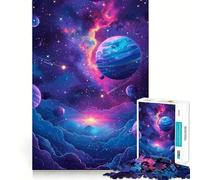 Vector Space Poster Jigsaw Puzzles 1000 Piece for Adults Recall Fun Play Firm Fit Secure Assembly Family Fun Night Activity (38x26cm)