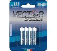 VECTOR Super Alkaline Mini LR03 AAA Battery 4 Pcs