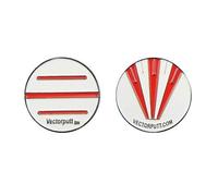 Vectorputt tm - USGA Approved Golf Ball Mark - Double Sided Golf Ball Marker with hat Clip (30mm)