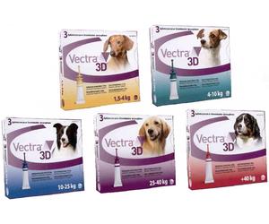 Vectra 3D - 25-40kg Large Dog 3 Pipettes (4.7ml)