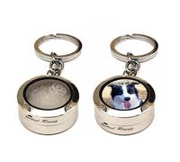 VECTWABY Personalised Pet Fur Memorial Keychain Holder for Ashes - Custom Dog Hair, Cat Whisker Keepsake Locket Urn with Name & Photo - Pet Loss Sympathy Jewelry Keyring Gift Remembrance Gifts