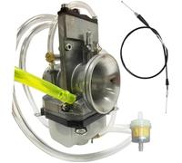 Vectzeta Carburetor 32Mm 34Mm 38Mm 40Mm Lectron Velocity Adjustable Power, for Jet with Cable Yz 250F 400F 450F Lawn Mower Carburetor(BLACK 28mm)