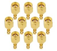 Vecys 10 PCS SMA Connectors 50 Ohm SMA Plug Solder RF Connector for RG178 RG1.37 RF Coaxial Cable