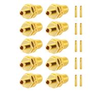 Vecys 10 PCS SMA Connectors SMA Female Bulkhead Solder Connector for RG405 .086" Semi-Rigid RF Coax Cable