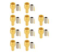 Vecys 10 PCS SMA Connectors SMA Male Crimp Connector for RG58 RG142 RG400 VLMR195 RF Coax Cable