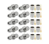 Vecys 10 PCS SMA Connectors SMA Male Crimp Connector for RG8 VLMR400 RG213 RF Coax Cable