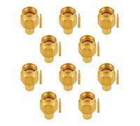 Vecys 10 PCS SMA Connectors SMA Male Solder Connector for RG402 .141" Semi-Rigid RF Coax Cable