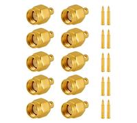 Vecys 10 PCS SMA Connectors SMA Male Solder Connector for RG405 .086" Semi-Rigid RF Coax Cable