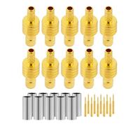 Vecys 10 PCS SMB Male Connectors 50 Ohm SMB Plug Crimp RF Connector for RG174 RG316 RF Coaxial Cable