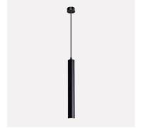 Vecys 1PCS Modern Black Cylinder Pendant Light with 3W COB Patch LED Light Long Tube Chandelier φ4*30.5CM for Indoor Kitchen Island Dining Room Shop Bar Counter