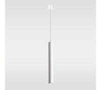 Vecys 1PCS Modern White Cylinder Pendant Light with 3W COB Patch LED Light Long Tube Chandelier φ4*30.5CM for Indoor Kitchen Island Dining Room Shop Bar Counter