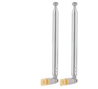 Vecys 2PCS AM FM Telescopic Antenna 5 Sections Portable Telescopic Radio Antenna Replacement 22.6CM/8.9Inch for TV Radio AM FM Stereo Receiver