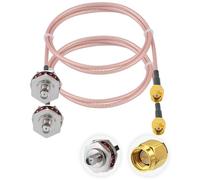 Vecys 2PCS SMA Cable SMA Male to SMA Female Waterproof Box M16 24" /60CM RG316 RF Low Loss Coaxial Cable for Router Antenna Signal Enhancer Wireless Adapter