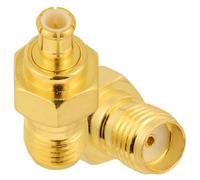Vecys 2PCS SMA Female to MCX Male Adapter 50 Ohm SMA to MCX RF Coaxial Adapter for Antenna 4G LTE WiFi WLAN Wireless GPS System