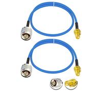 Vecys 2PCS SMA Female to N Type Male RF Coaxial Cable N Type RF Coax Pigtail Cable 20" /50CM RG402 50 Ohm Low Loss Extension Cable