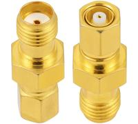 Vecys 2PCS SMA Female to SMC Female Adapter 50 Ohm SMA to SMC RF Coaxial Adapter for Antenna Radio Coax Cable