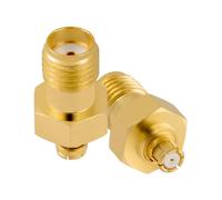 Vecys 2pcs SMA Female to SMP Female Antenna Adapter 50 Ohm Low Loss SMA to SMP High Frequency RF Coaxial Adapter for Aerial Coaxial Cable Net Working Equipment Signal Test