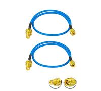 Vecys 2PCS SMA Male to Female RF Coaxial Cable 50 Ohm 12" /30CM RG405 SMA RF Coax Pigtail Cable