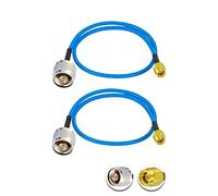 Vecys 2PCS SMA Male to N Type Male RF Coaxial Cable N Type RF Coax Pigtail Cable 12" /30CM RG405 50 Ohm Low Loss Extension Cable
