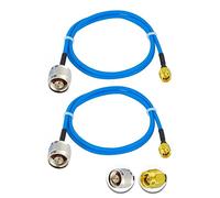 Vecys 2PCS SMA Male to N Type Male RF Coaxial Cable N Type RF Coax Pigtail Cable 20" /50CM RG405 50 Ohm Low Loss Extension Cable