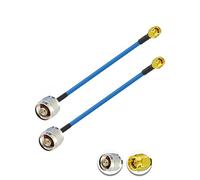 Vecys 2PCS SMA Male to N Type Male RF Coaxial Cable N Type RF Coax Pigtail Cable 6" /15CM RG402 50 Ohm Low Loss Extension Cable