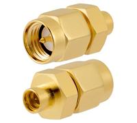 Vecys 2PCS SMA Male to SMP Male Antenna Adapter 50 Ohm Low Loss SMA to SMP High Frequency RF Coaxial Adapter for Antenna Coaxial Cable Network Device Equipment Signal Testing