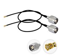 Vecys 2PCS U.F.L1 Female to RP TNC Male Connector 50 Ohm Coaxial Cable RG178 9.84IN/25CM Low Loss Extension Jumper Cable For Antenna Network Wireless Devices