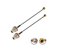 Vecys 2PCS U.F.L1 to N Type Female Low Loss Coaxial Cable 2" /5CM U.F.L1 1.13mm Mini-Coaxial Pigtail Cable for Wireless Routers Mini PCIE Network Cards PCI Wi-Fi WAN Repeater